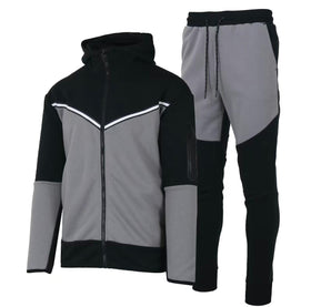 Men Two-Tone Fleece Tracksuit